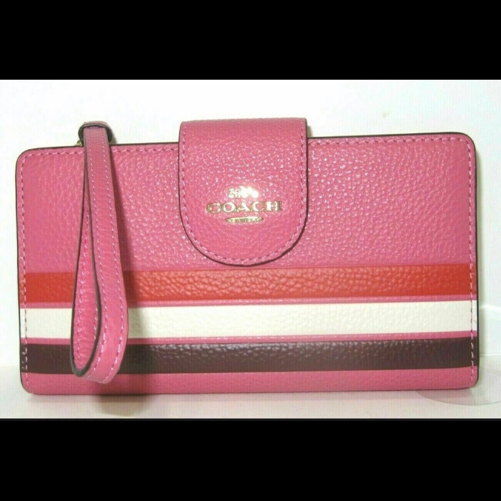 COACH Tech Wallet Confetti Pink Mango